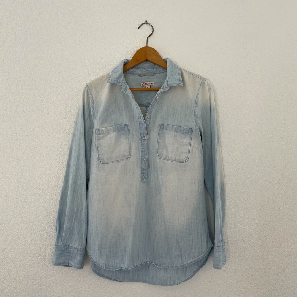 Merona Denim Long Sleeve Top
